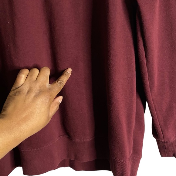 Bench Men's Burgundy 1/4 Zip Sweatshirt - Picture 9 of 9